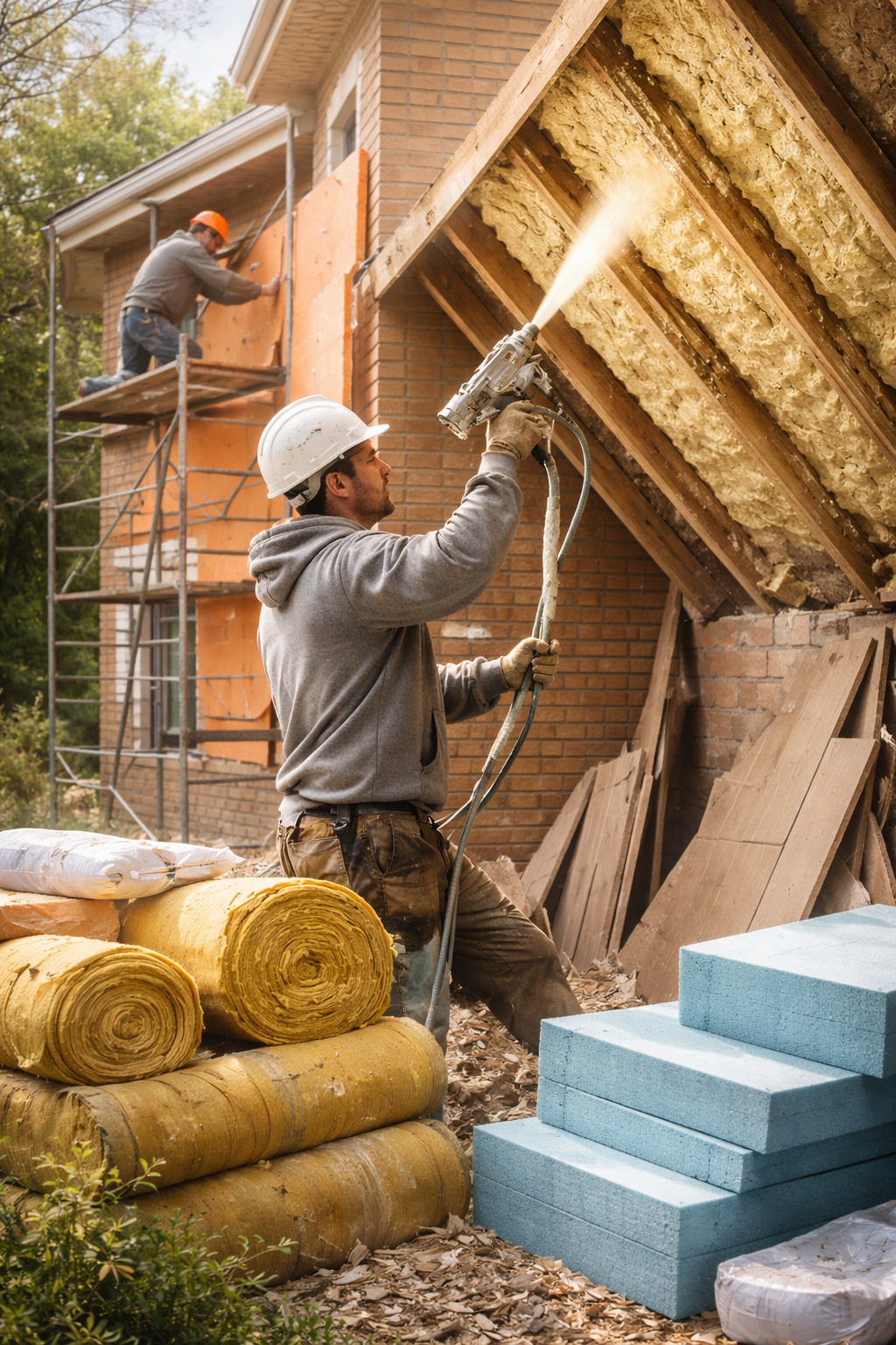 Утепление домов в Альметьевске под ключ от 4360 руб/м2 | Профессионально — ТепломастерЛьм